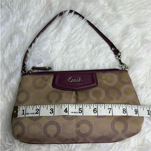 COACH y2k Purple Signature Canvas Wristlet Mini Purse - Picture 11 of 12